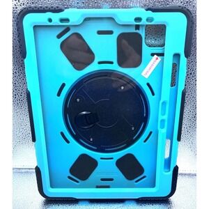 Heavy Duty Rugged Case for iPad 10.9 Blue Shockproof Rotating Stand Handle New